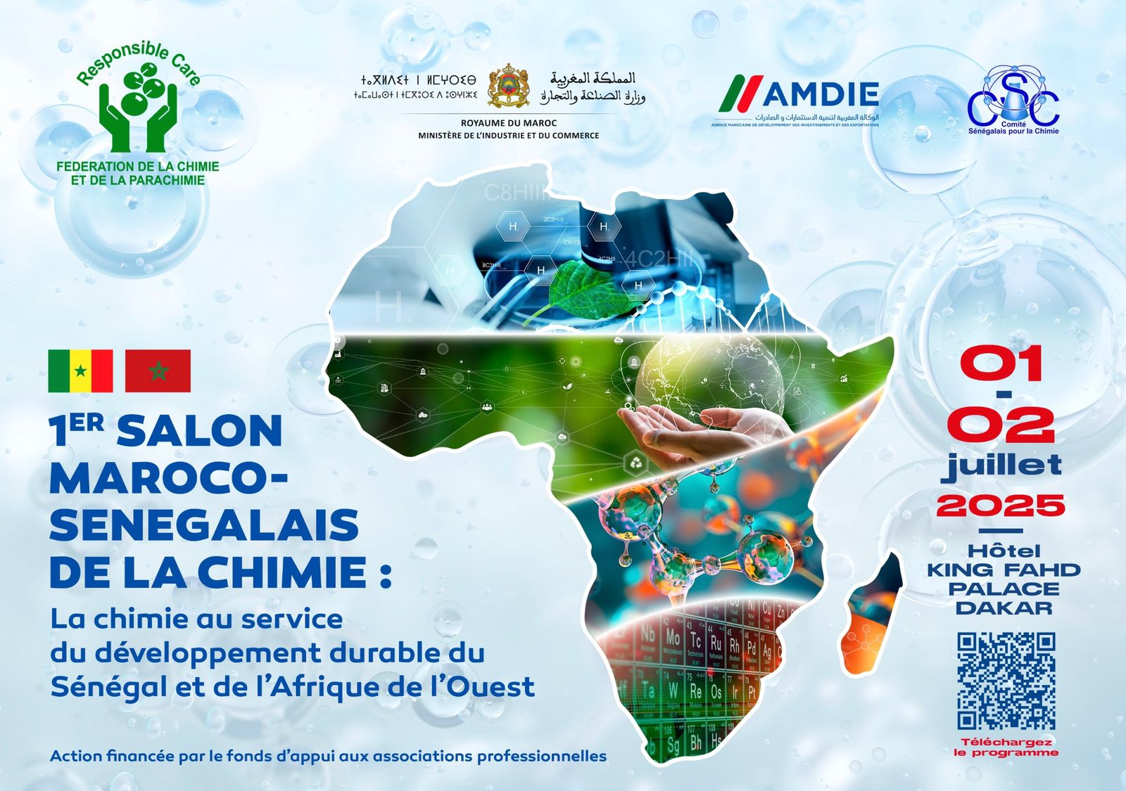Salon maroco-sénégalais de la Chimie, 1-2 juillet 2025, Hotel King Fahd Palace à Dakar.
